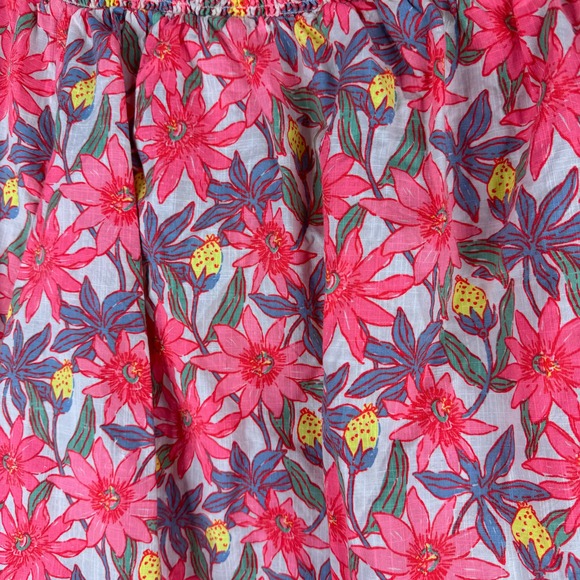 Women's Vineyard Vines Red Floral Print Top Size XL - Picture 4 of 8